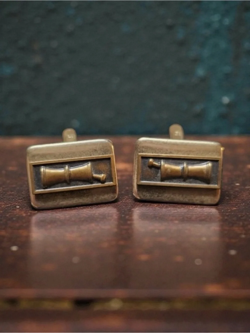 🫶🏻 Antique Gold Tone Men’s Cufflinks RX Phamacist
